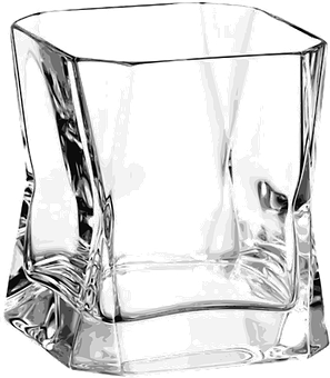 Empty Whiskey Glass Artistic Rendering PNG Image