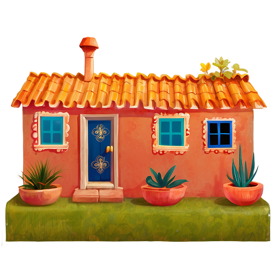 Encanto House With Characters Png Kty PNG Image