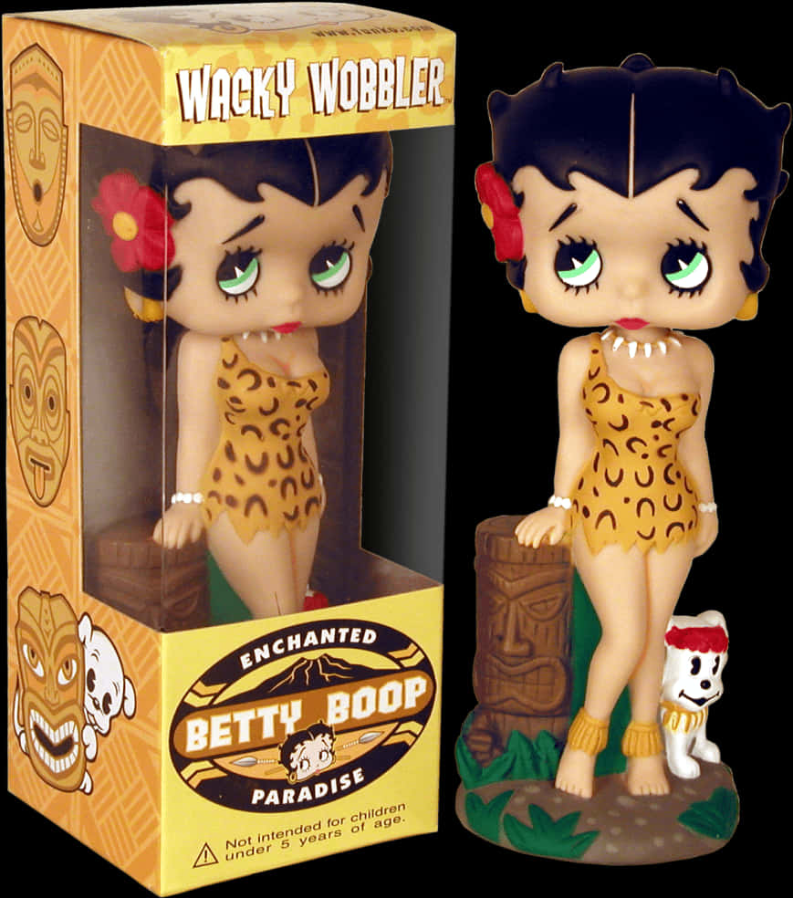 Enchanted Betty Boop Paradise Figurine PNG Image