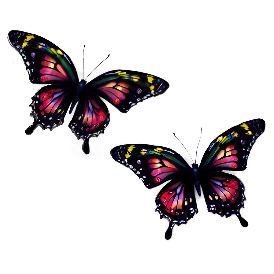 Enchanted Black Butterfly Png 2 PNG Image