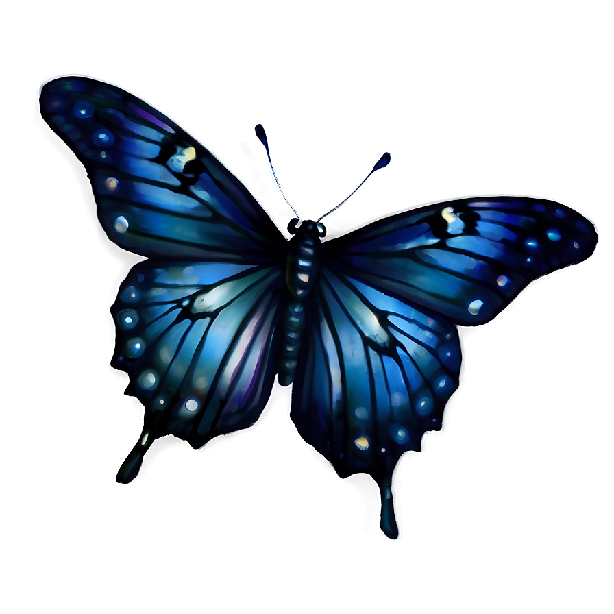 Enchanted Black Butterfly Png Grg7 PNG Image