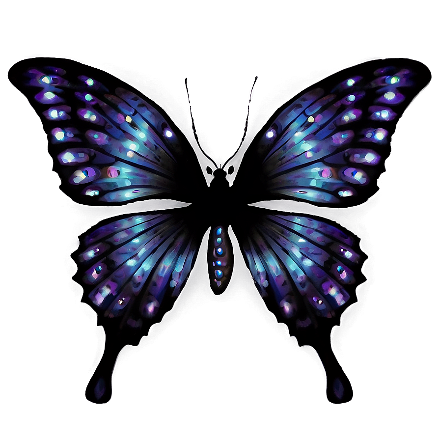 Enchanted Black Butterfly Png Ixw PNG Image