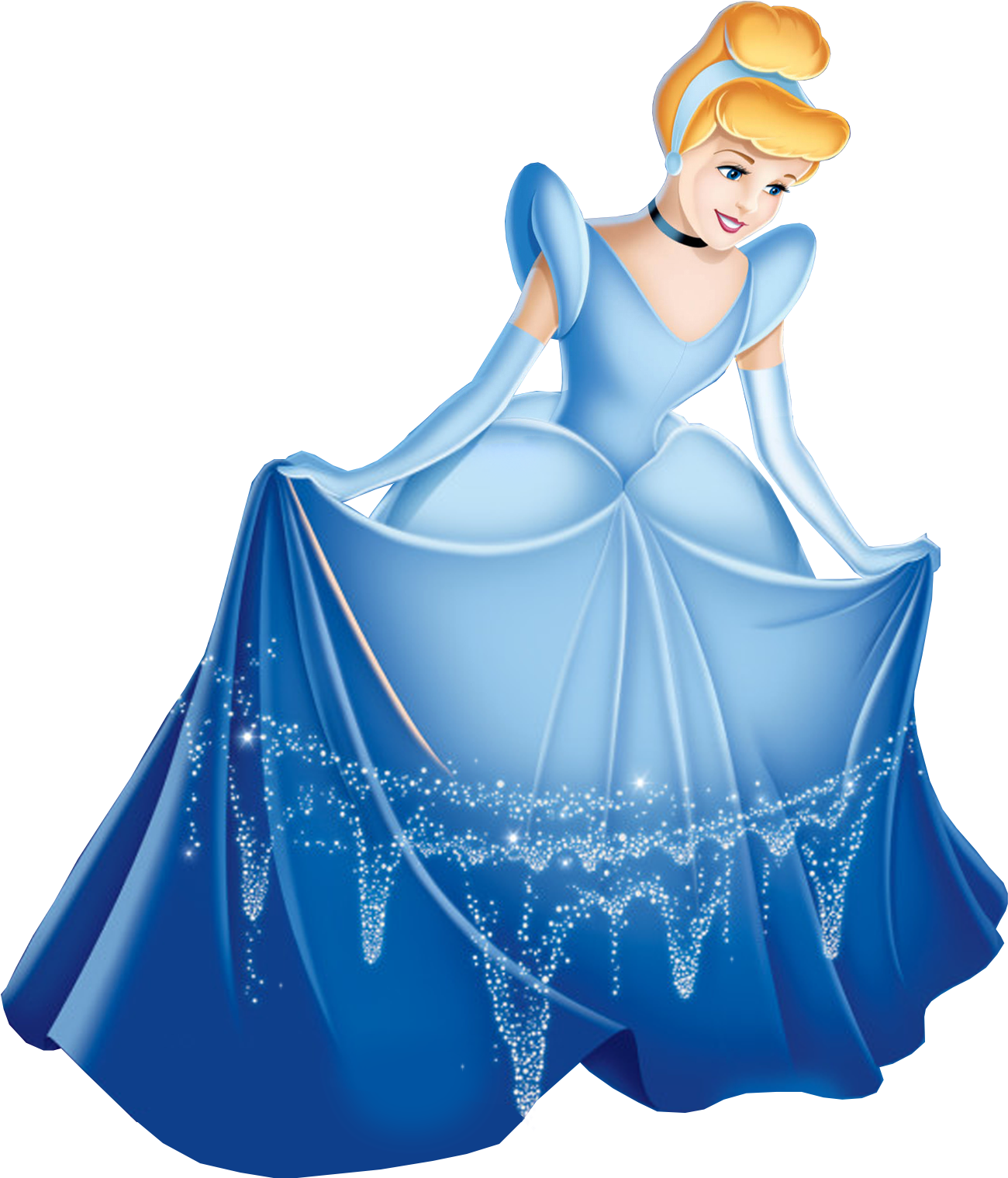 Enchanted Blue Dress Princess PNG Image