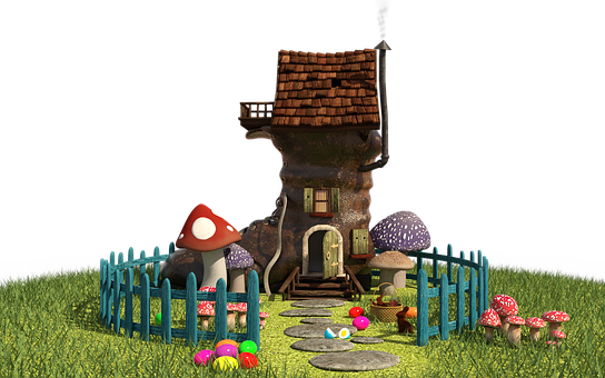 Enchanted Easter Fantasy House.jpg PNG Image