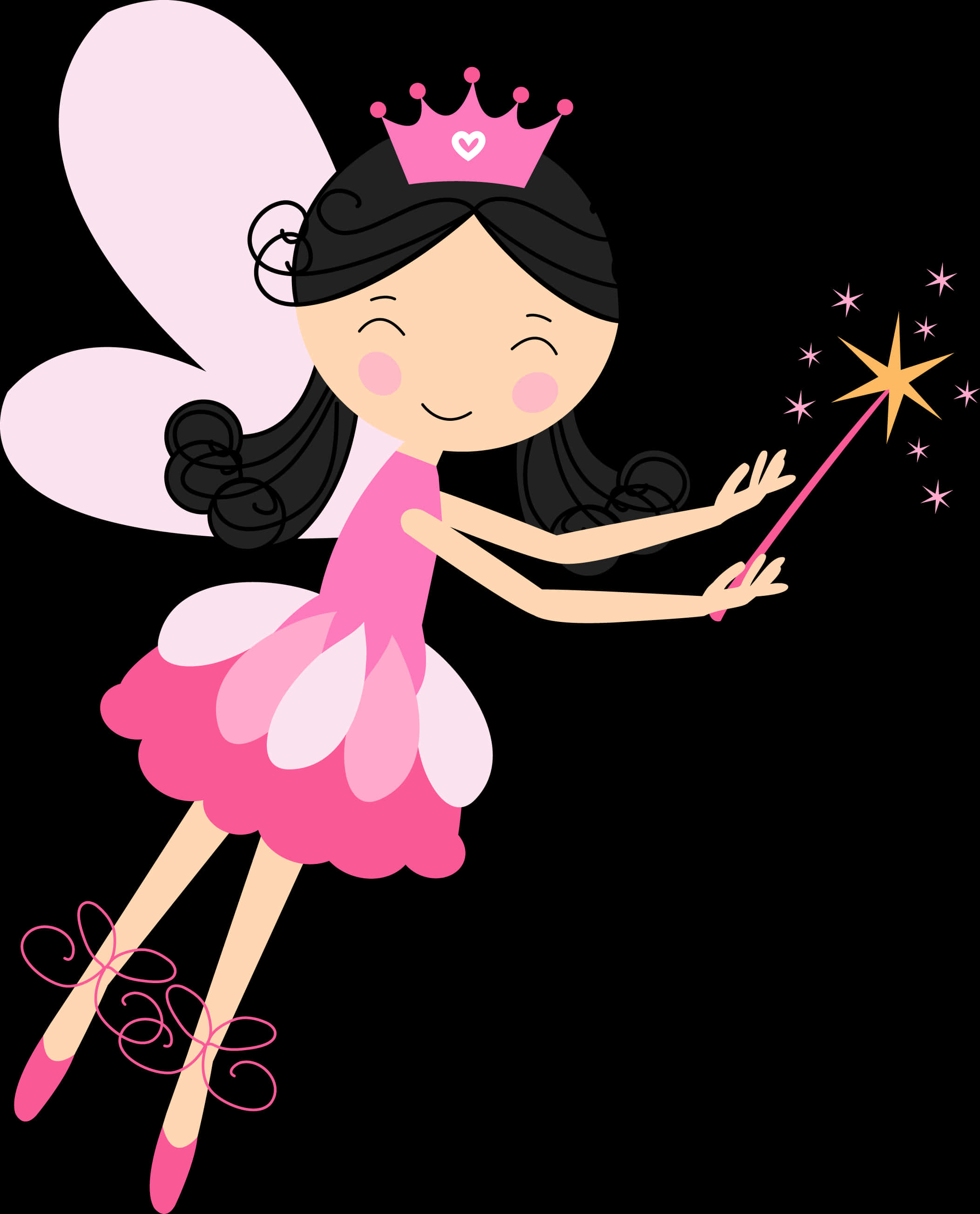 Enchanted Fairy Princess Cartoon PNG Image