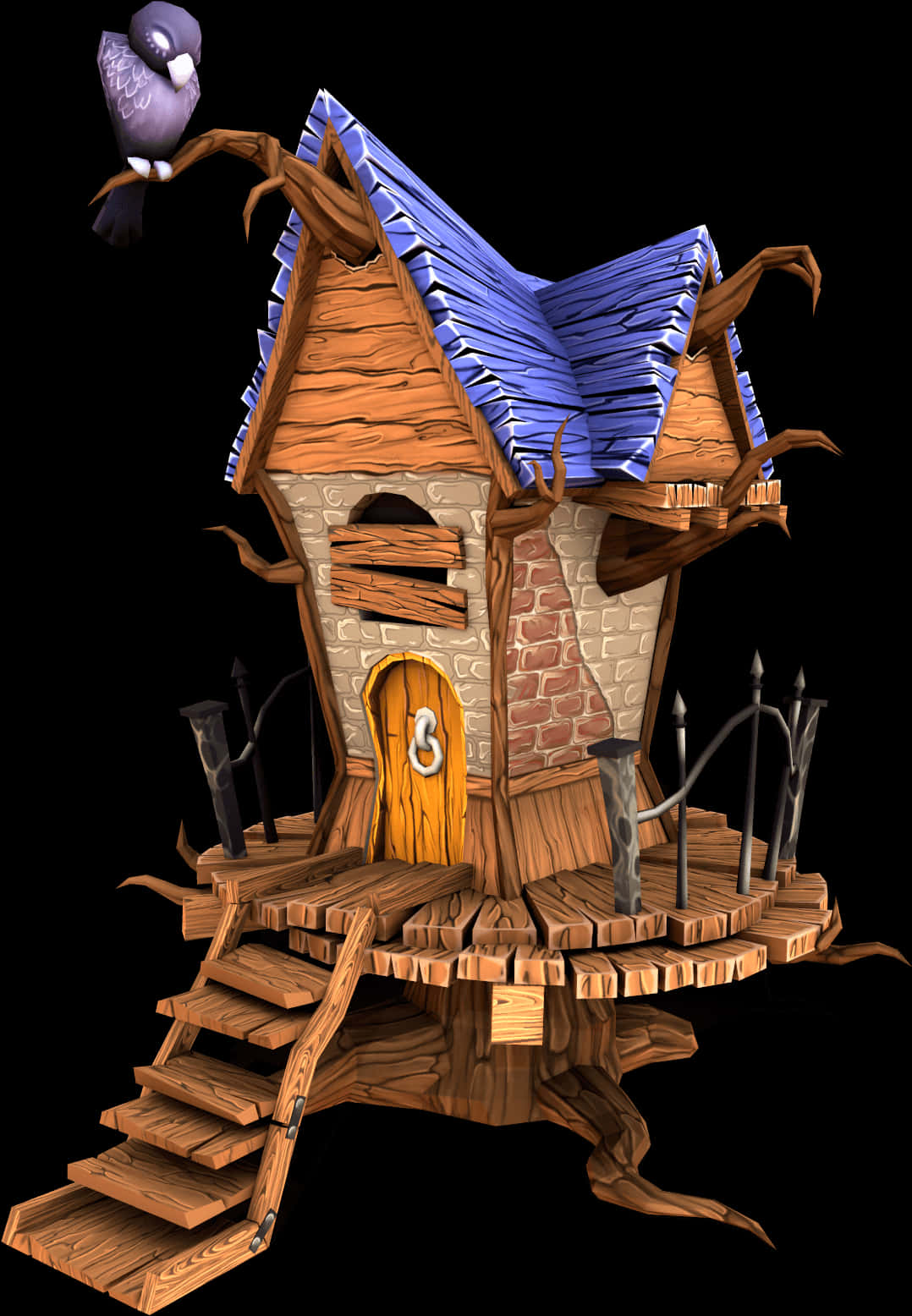 Enchanted Fantasy Treehouse PNG Image