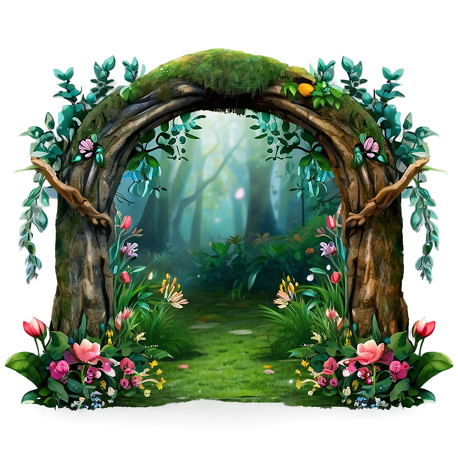 Enchanted Forest Arch Png Fnq PNG Image