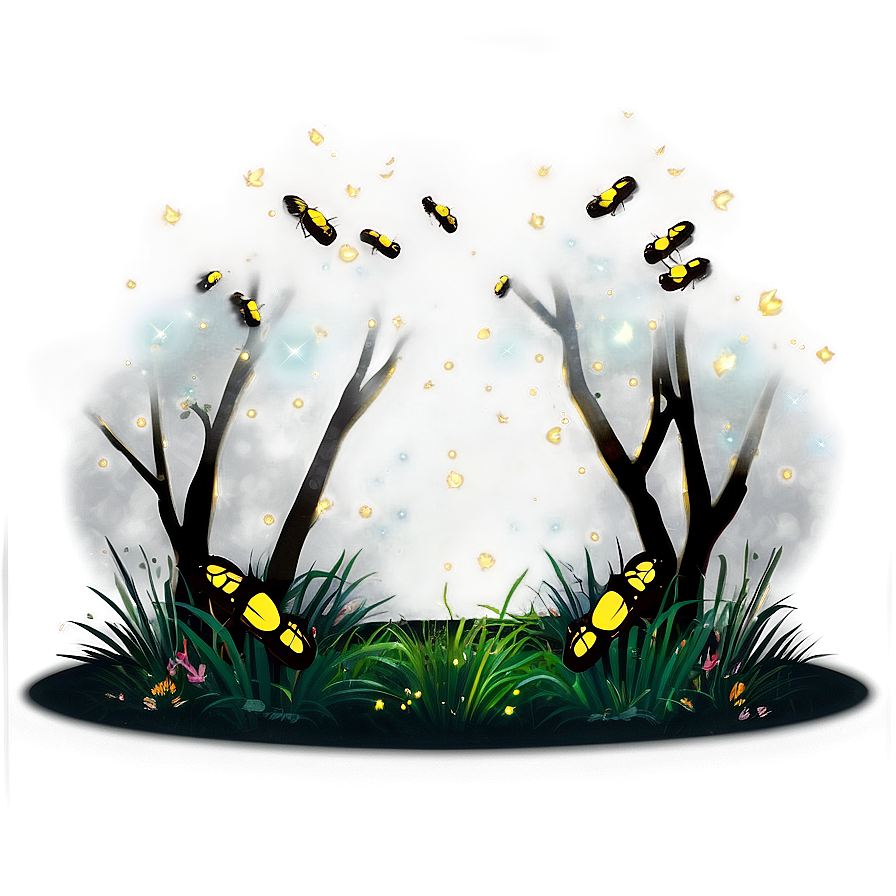 Enchanted Forest Fireflies Png 2 PNG Image