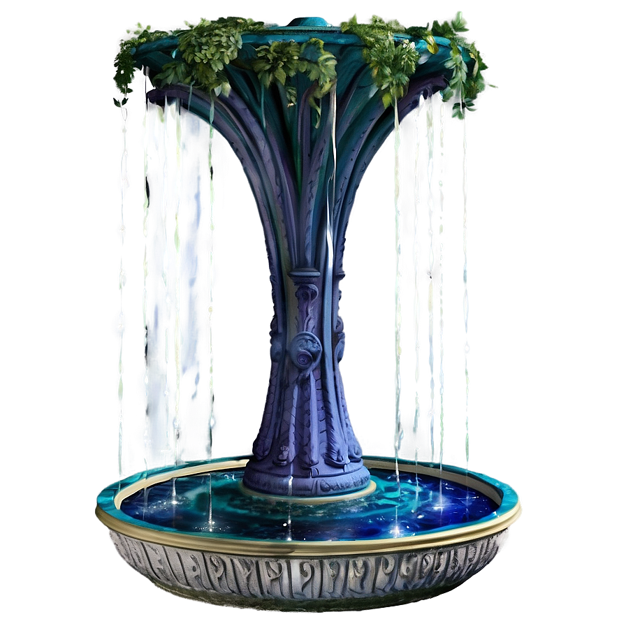 Enchanted Forest Fountain Png 1 PNG Image