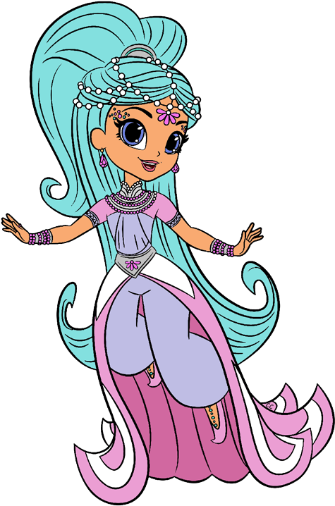 Enchanted Sorceress Cartoon Character PNG Image