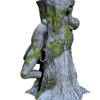 Enchanted_ Tree_ Sculpture PNG Image