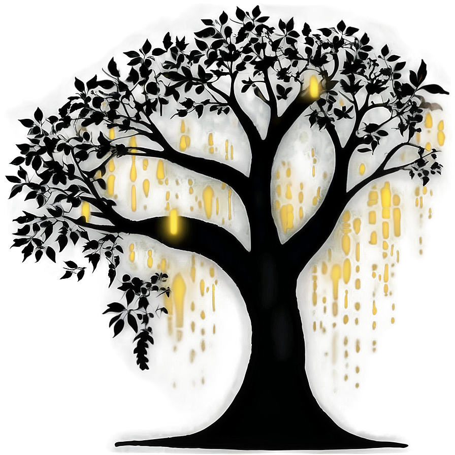 Enchanted Tree Silhouette Png Oce PNG Image