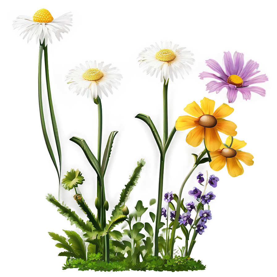 Enchanted Wildflower Garden Png Ywf PNG Image