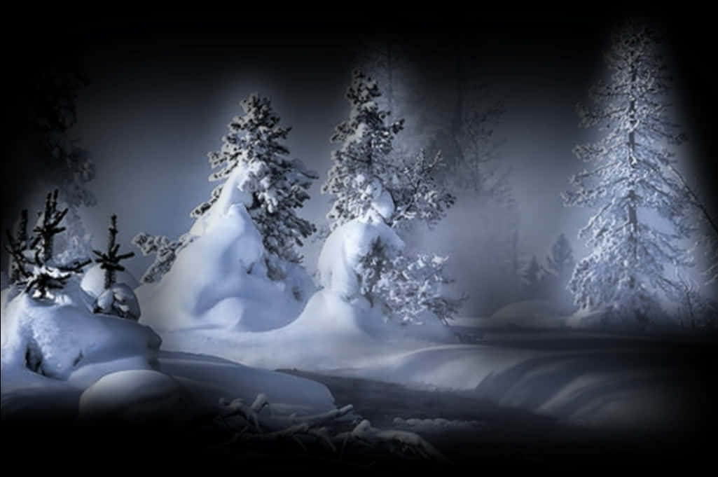 Enchanted_ Winter_ Forest_ Scene.jpg PNG Image