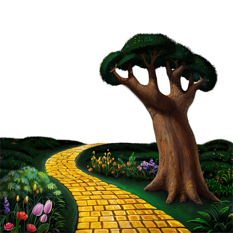 Enchanted Yellow Brick Road Png Hqt46 PNG Image