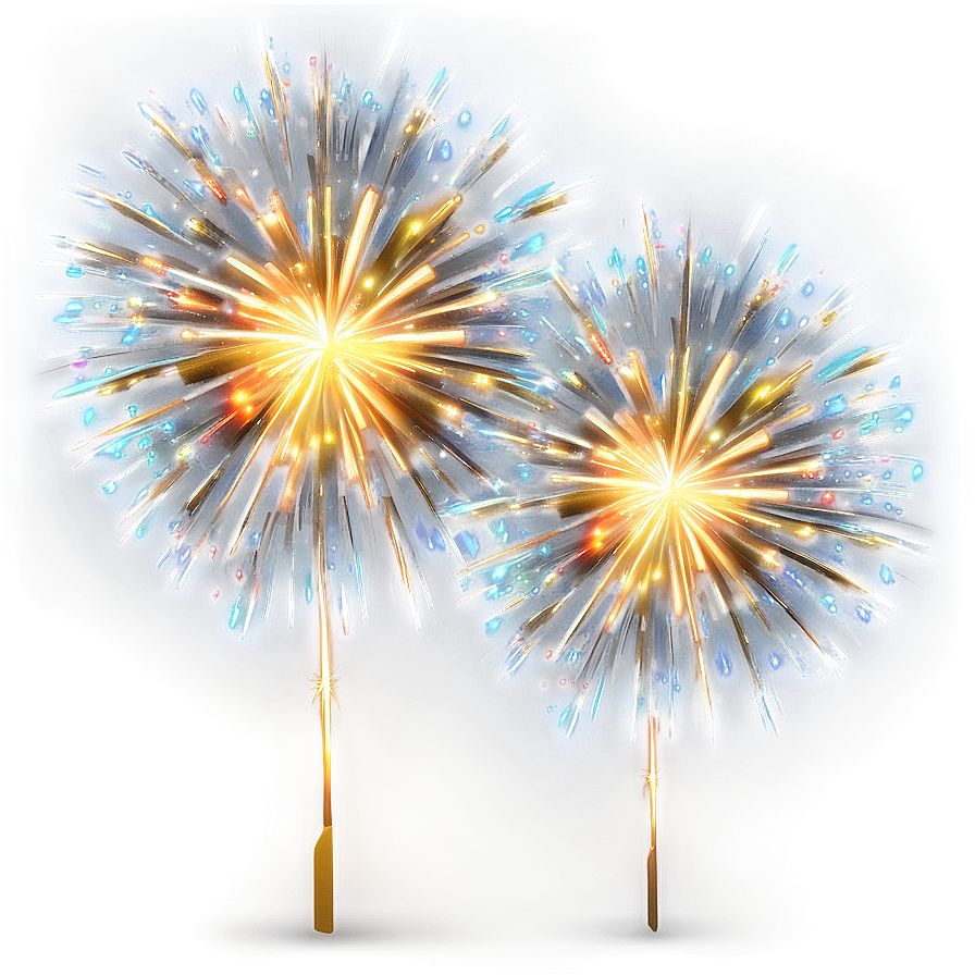 Enchanting Gold Fireworks Png 06292024 PNG Image