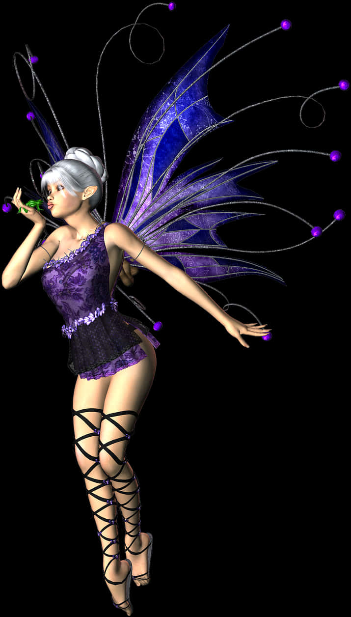 Enchanting Purple Fairy PNG Image