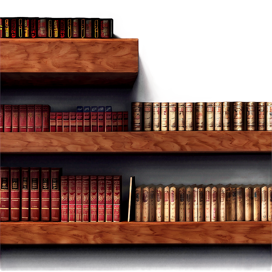 Encyclopedias On Shelf Png Mco25 PNG Image