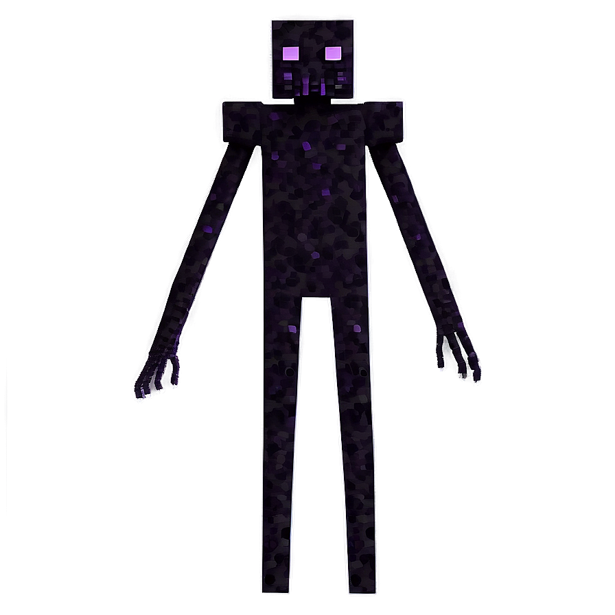 Enderman In Purple Particles Png 05242024 PNG Image