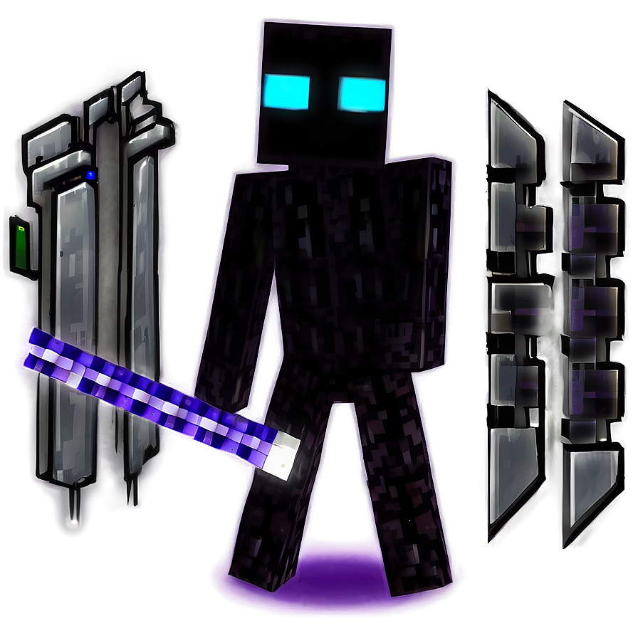 Enderman Minecraft Game Png Fcv64 PNG Image