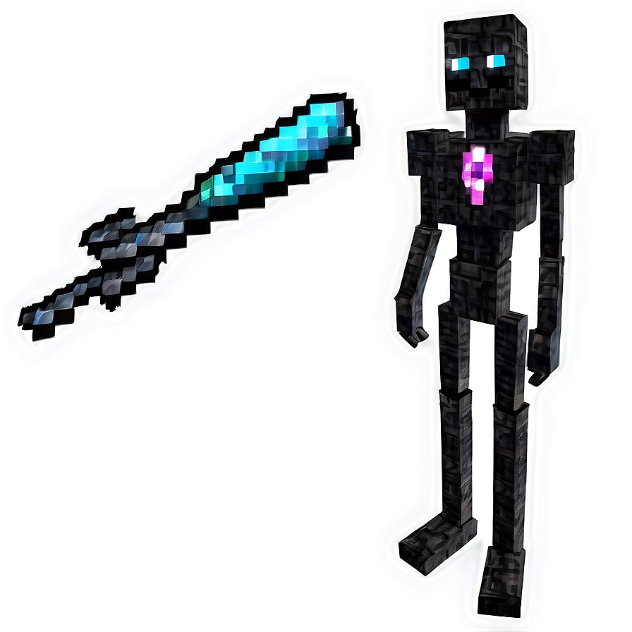 Enderman With Diamond Armor Png 05242024 PNG Image