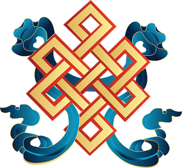 Endless Knot Abstract Design PNG Image