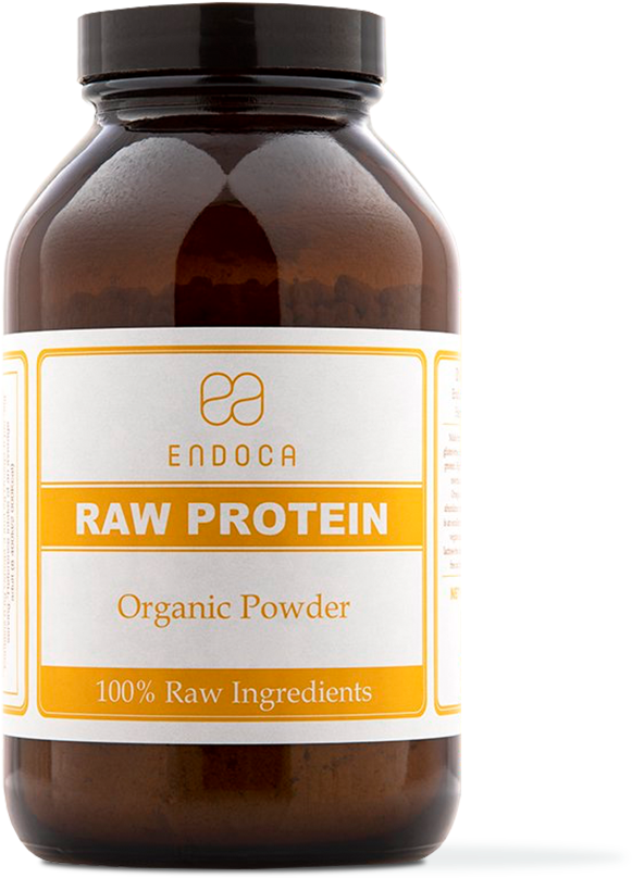 Endoca Raw Protein Organic Powder Bottle PNG Image