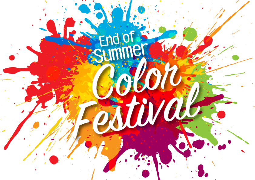 Endof Summer Color Festival Graphic PNG Image