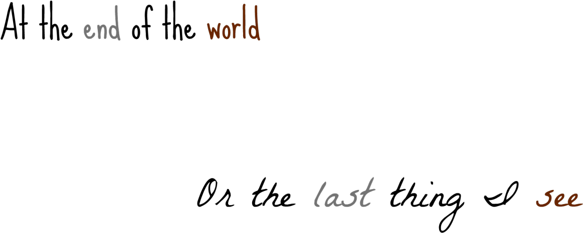 Endof World Lyrics Snippet PNG Image