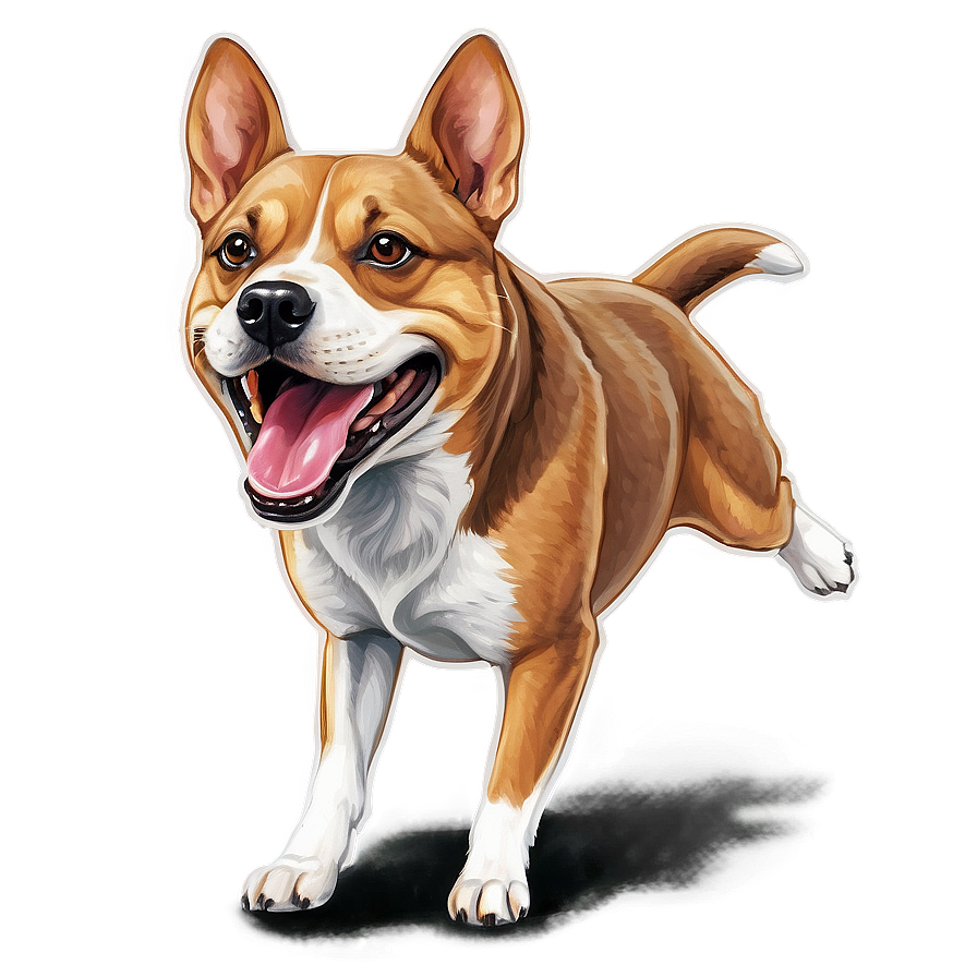 Energetic Dog Running Png Cfp PNG Image