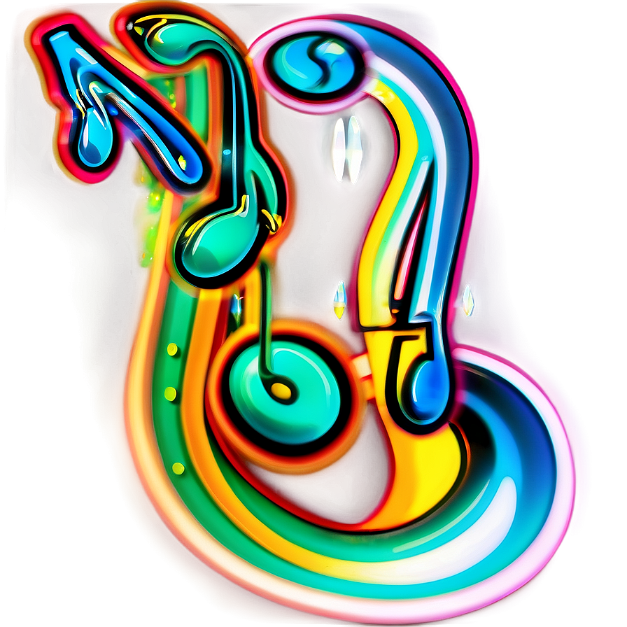 Energetic Lets Glow Crazy Music Note Png Skm PNG Image