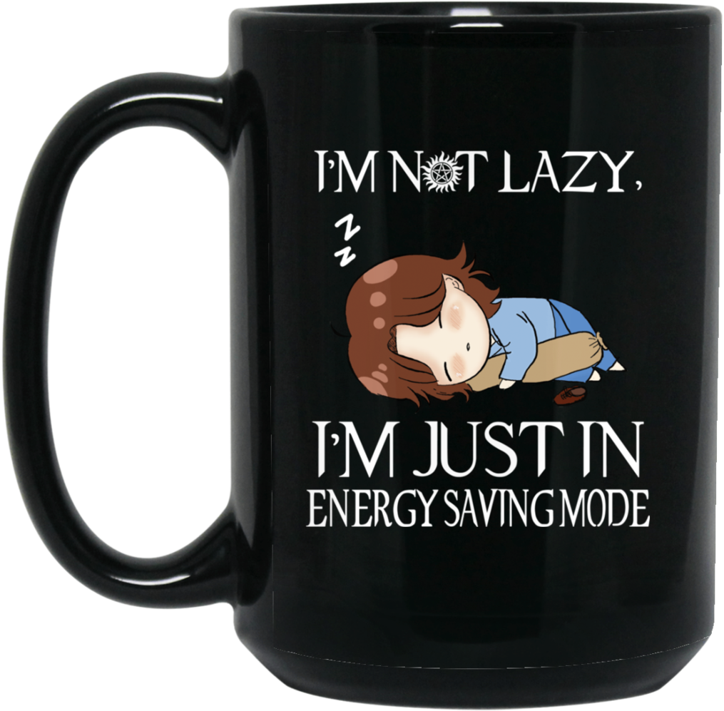 Energy Saving Mode Cartoon Mug PNG Image