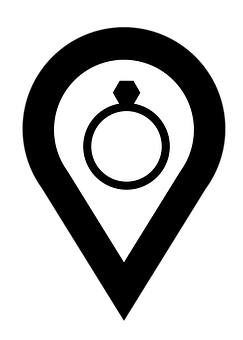 Engagement Ring Location Icon PNG Image