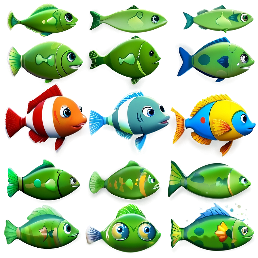 Engaging Cute Fish Cartoon Png Laa PNG Image