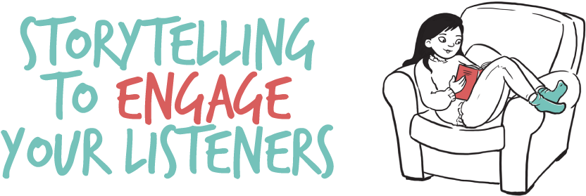 Engaging Storytelling Banner PNG Image