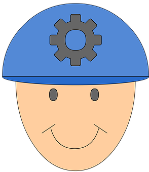 Engineer Emojiwith Hard Hatand Gear PNG Image