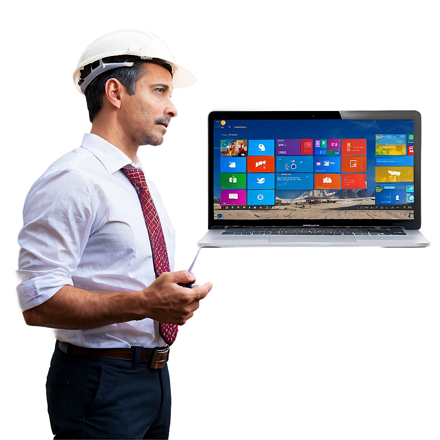 Engineer With Laptop Png Pyc PNG Image