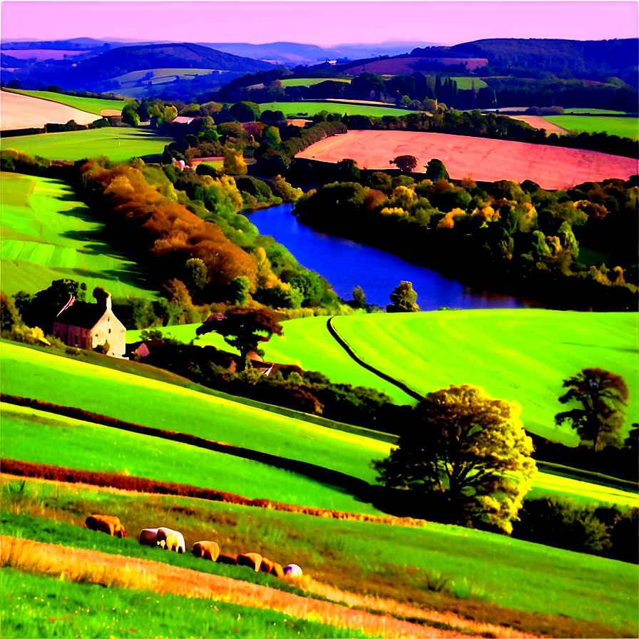 English Countryside Scenery Png 06242024 PNG Image