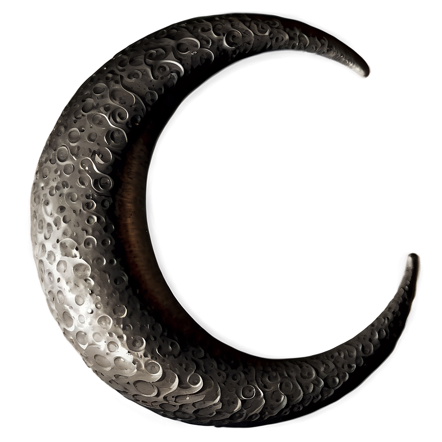 Engraved Crescent Moon Png Bdv4 PNG Image