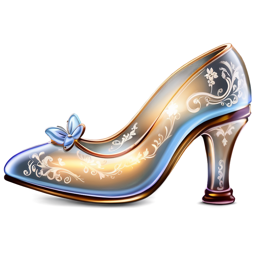 Engraved Glass Slipper Artistry Png Iqt29 PNG Image