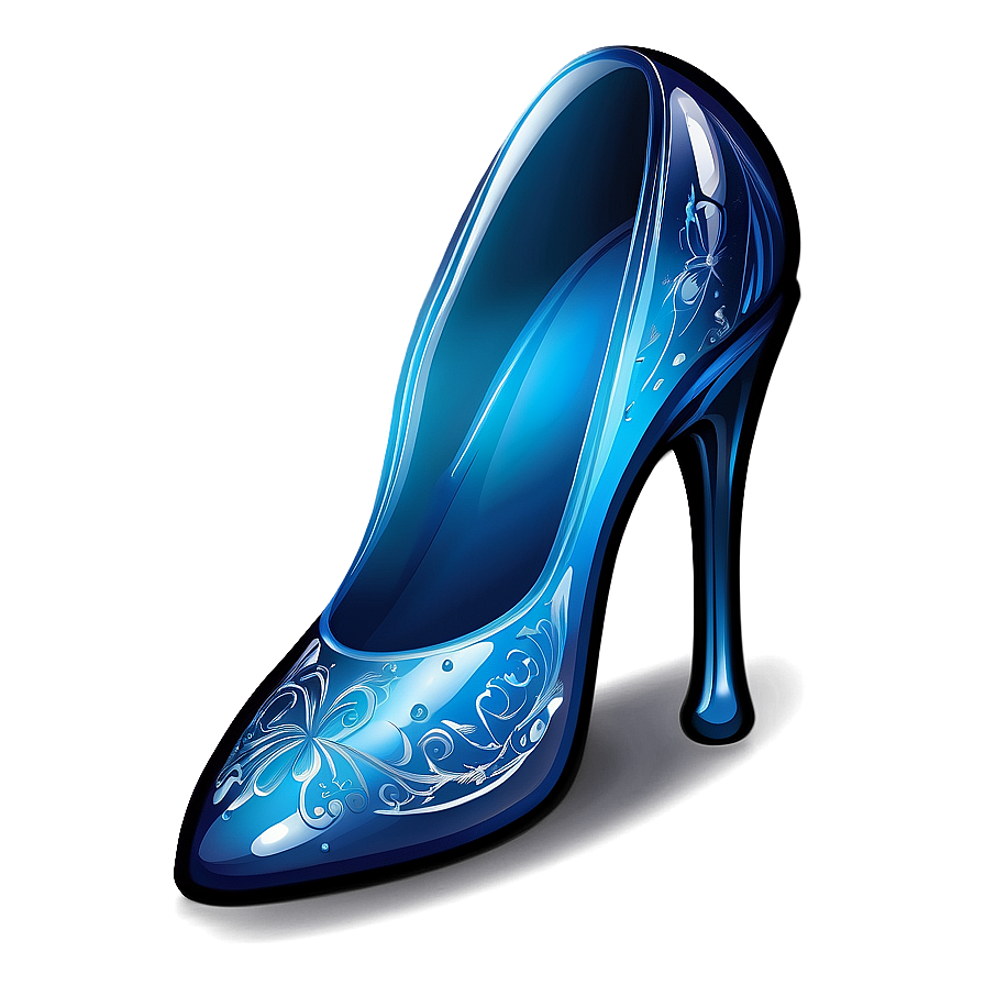 Engraved Glass Slipper Artistry Png Yfl PNG Image