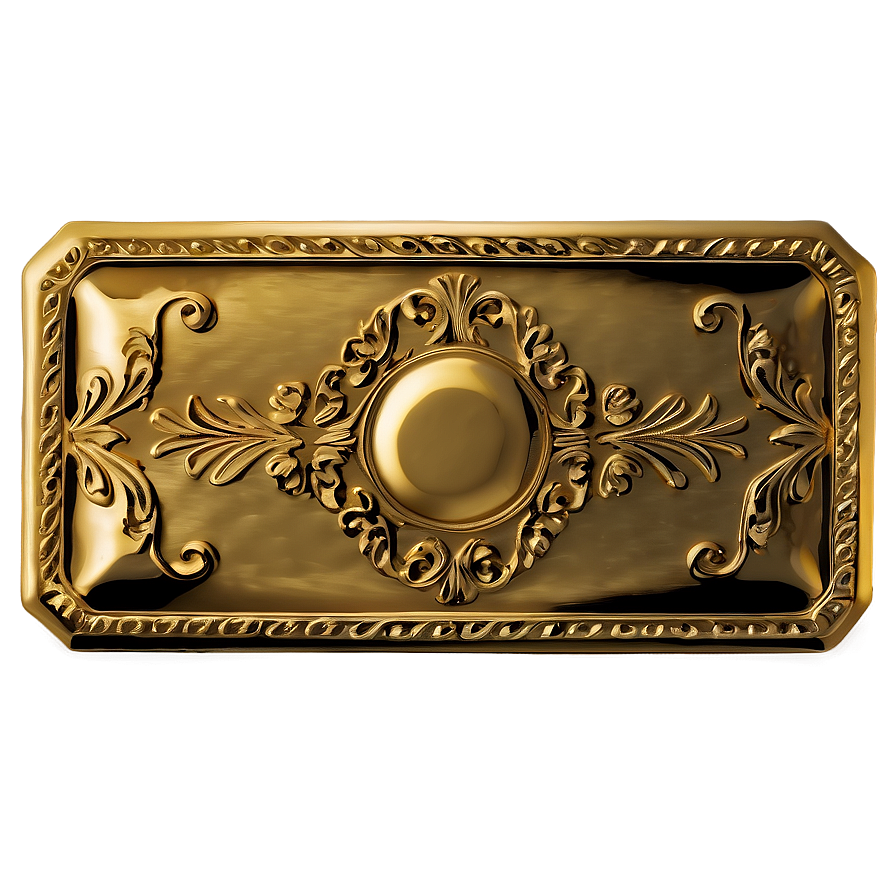 Engraved Gold Rectangle Png 06272024 PNG Image