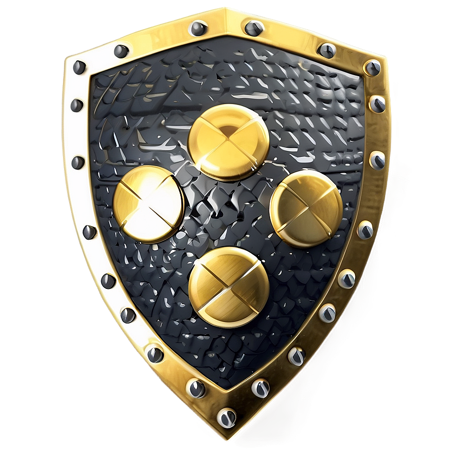 Engraved Gold Shield Png 13 PNG Image