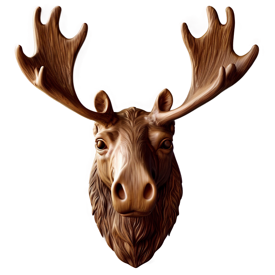 Engraved Moose Head Image Png Vxk PNG Image