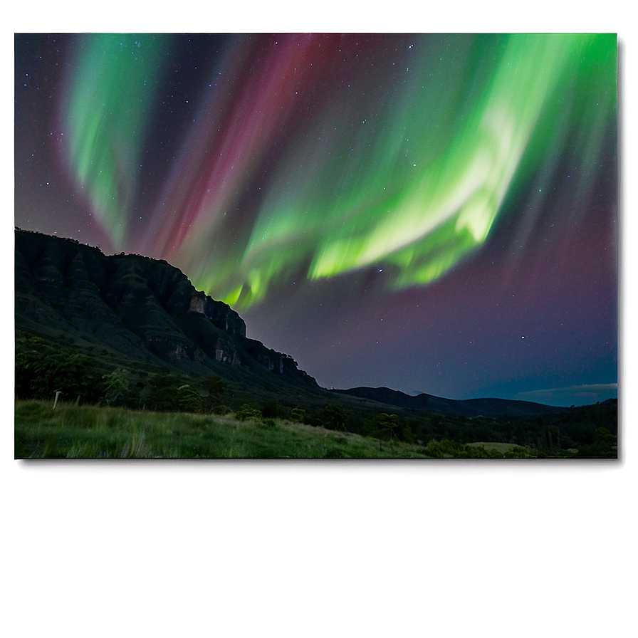 Enigmatic Aurora Over Hills Png Mjl28 PNG Image