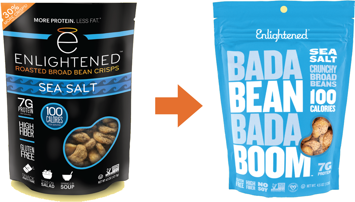 Enlightened Bean Crisps Rebranding PNG Image