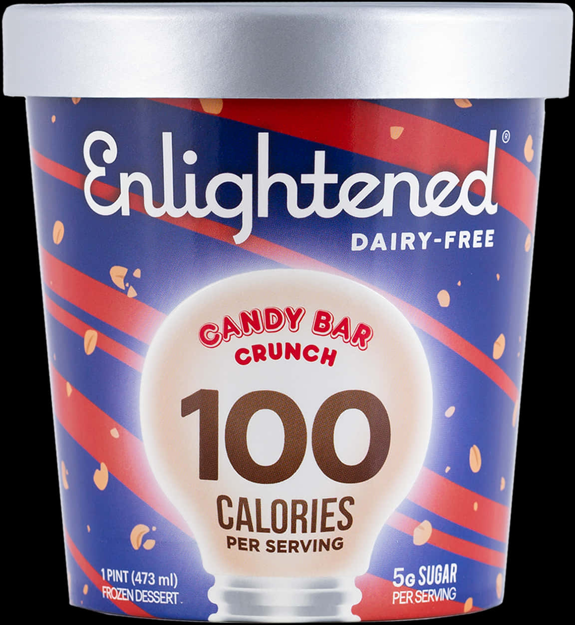 Enlightened Dairy Free Candy Bar Crunch Ice Cream PNG Image