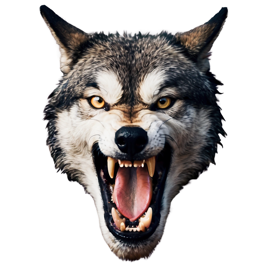 Enraged Wolf Face Expression Png Gwc PNG Image