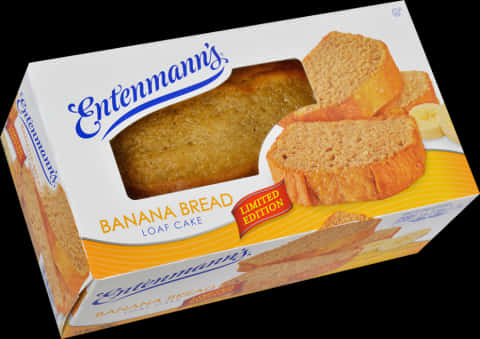 Entenmanns Banana Bread Loaf Cake Limited Edition Box PNG Image