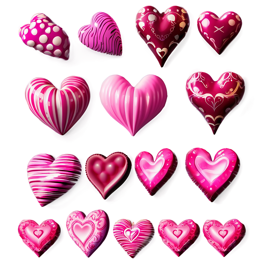 Enthralling Pink Hearts Png 06122024 PNG Image